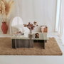 Hanah Home Mesa de centro Escape en Nogal con cristal templado